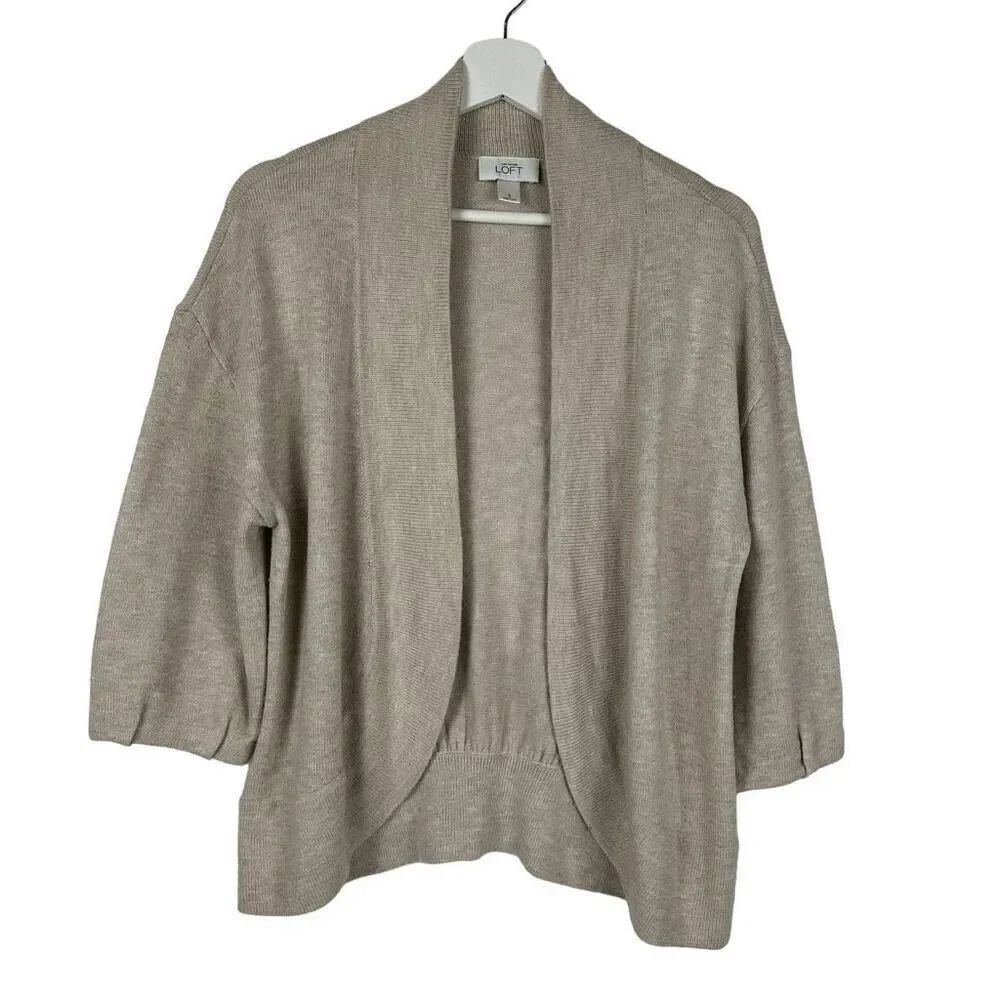 LOFT Short Sleeve Open Front cardigan size Small